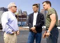 Martin Scorsese, Leonardo DiCaprio, and Matt Damon