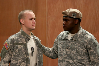 Tristan Odenkirk and Debo Balogun in Othello