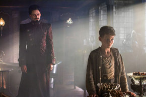 Hugh Jackman and Levi Miller in Pan