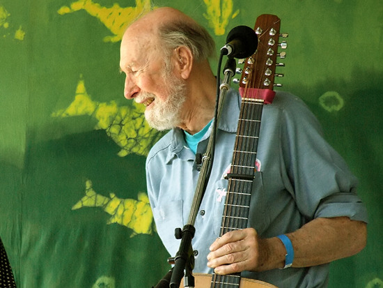 Pete Seeger at the Clearwater Festival 2007. Photo by Anthony Pepitone.