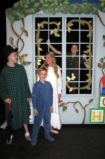 Spencer Clark, Nelson Lindmark, Autumn Loose, and Sarah Lounsberry in Peter Pan