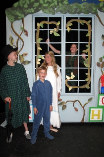 Spencer Clark, Nelson Lindmark, Autumn Loose, and Sarah Lounsberry in Peter Pan