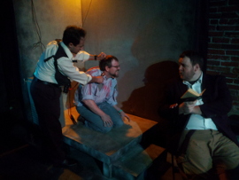 Jason Platt, Dexter Brigham, and Matt Mercer in The Pillowman