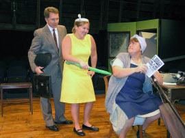 Thom May, Cara DeMarlie, and Jackie Skiles in Busybody