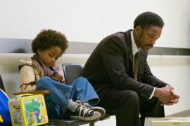 Jaden and Will Smith in The Pursuit of Happyness