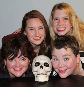 (top row) Stephanie Burrough, Maggie Woolley, (bottom row) Denise Yoder, Yorick, Cait Bodenbender