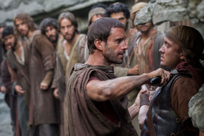 Joseph Fiennes and Tom Felton in Risen