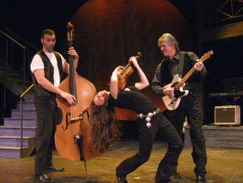 Justin Droegemueller, Amberly Rosen, and Buddy Olson in Ring of Fire