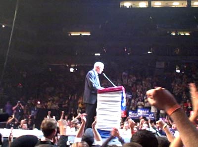 Ron Paul addresses 12,000 supporters at the Restore the Republic Rally in Minneapolis, MN September 2008.