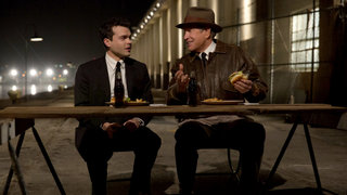 Alden Ehrenreich and Warren Beatty in Rules Don't Apply