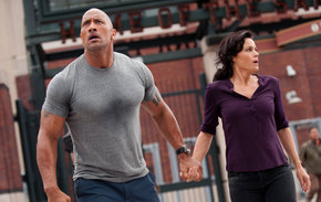 Dwayne Johnson and Carla Gugino in San Andreas