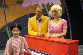 Emily Baker, Kevin Pieper, and Katie Casey in Seussical