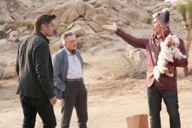 Colin Farrell, Christopher Walken, and Sam Rockwell in Seven Psychopaths
