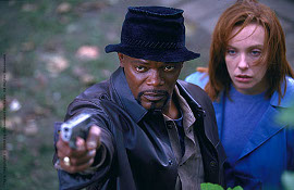 Samuel L. Jackson and Toni Collette in Shaft