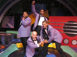 C.J. Williams, Joseph J. Baez, Denzel Edmondson, and Kiarri D. Andrews in Smokey Joe's Cafe