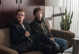 Justin Timberlake and Jesse Eisenberg in The Social Network