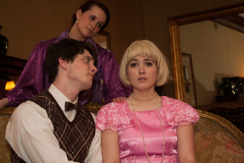 Steven Mondloch, Elyssa LeMay, and Ellenelle Gilliam in Something's Afoot