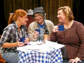 Allison Scherer, Nancy Teerlinck, and Cait Bodenbender in the Richmond Hill Barn Theatre's The Spitfire Grill