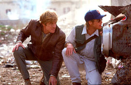 Robert Redford and Brad Pitt in Spy Game