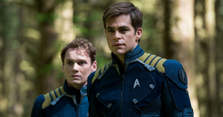 Anton Yelchin and Chris Pine in Star Trek Beyond