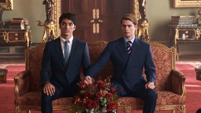 Taylor Zakhar Perez and Nicholas Galitzine in Red, White, & Royal Blue
