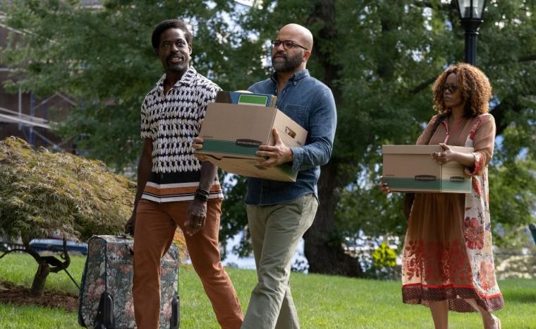 Sterling K. Brown, Jeffrey Wright, and Erika Alexander in American Fiction