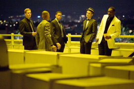 Paul Walker, T.I., Michael Ealy, Hayden Christensen, and Idris Elba in Takers