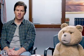 Mark Wahlberg and Seth MacFarlane-ish in Ted 2