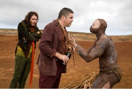 Russell Brand, Alfred Molina, and Djimon Hounsou in The Tempest