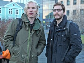 Benedict Cumberbatch and Daniel Bruhl in The Fifth Estate