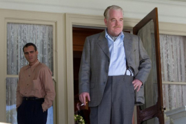 Joaquin Phoenix and Philip Seymour Hoffman in The Master