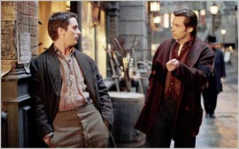 Christian Bale and Hugh Jackman in The Prestige