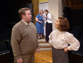 Bryan Woods, Sara Laufer, Heidi Pedersen, and Diane Greenwood in The Mousetrap