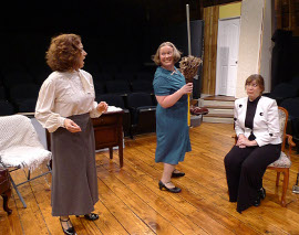 Diane Greenwood, Sara Laufer, and Heidi Pedersen in The Mousetrap