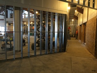 2016 construction of the Brunner Theatre Center, photo by Kent Barnds