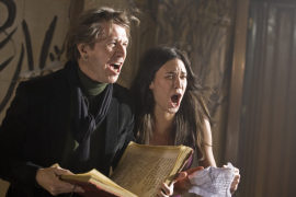 Gary Oldman and Odette Yustman in The Unborn