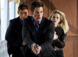 Tom Hardy, Chris Pine, and Reese Witherspoon in This Means War