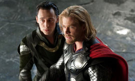 Tom Hiddleston and Chris Hemsworth in Thor: The Dark World