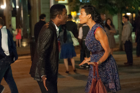 Rosario Dawson and Chris Rock in Top Five