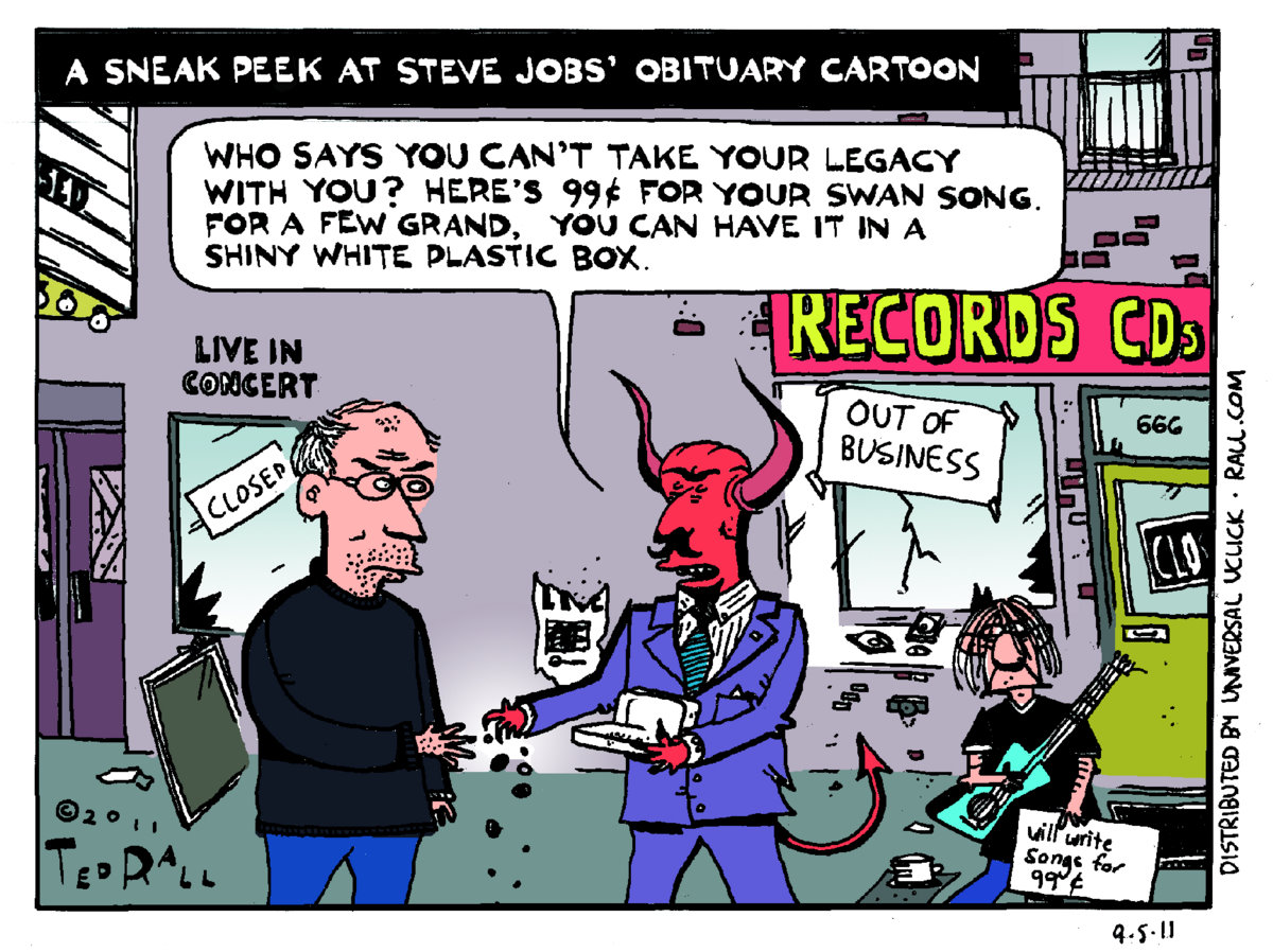 Ted Rall: Steve Jobs' Obituary Cartoon | River Cities' Reader