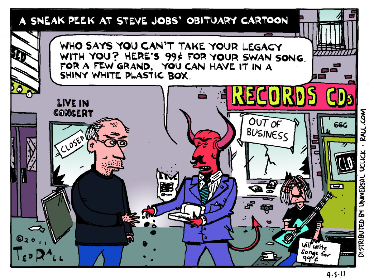 Ted Rall: Steve Jobs' Obituary Cartoon | River Cities' Reader Ted Rall: Steve Jobs' Obituary Cartoon | River Cities' Reader