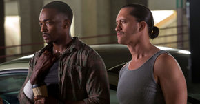Anthony Mackie and Clifton Collins Jr. in Triple 9