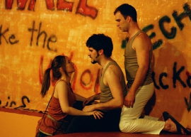 Stephanie Burrough, Steve Quartell, and Cole McFarren in Troilus & Cressida