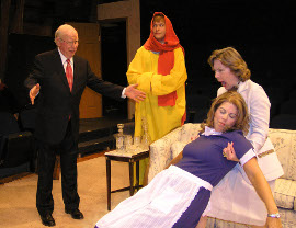 Dave Rash, Isaac Ritter, Faith Adams, and Jackie Patterson in A Turn for the Nurse