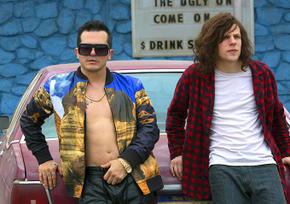 John Leguizamo and Jesse Eisenberg in American Ultra