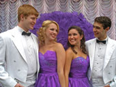 Tanner Bollinger, Jenny Guse, Jacqui Pugh, and Zack Powell in Irving Berlin's White Christmas