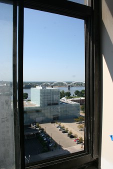 The view from an apartment in the Wells Fargo building