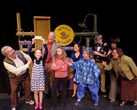Steve TouVelle, Laila Haley, John Donald O'Shea, Ali Girsch, Gina Cox, Payton Wilson, Corey Delathower, Jane Driscoll, and Yvonne Siddique in Willy Wonka