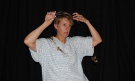 Corinne Johnson in the Curtainbox Theatre Company's Wit