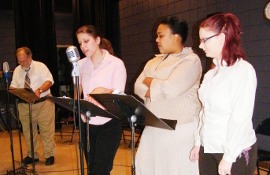 John Turner. Analisa Percuoco, Sonya Womack and Ali Stanton in The War of the Worlds